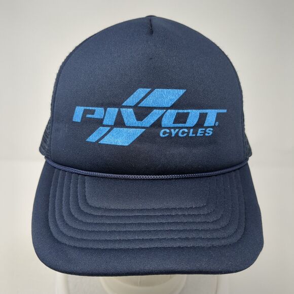 Pivot Cycles Snapback Rope Trucker Hat Blue One Size Mesh Back HG - Picture 2 of 8